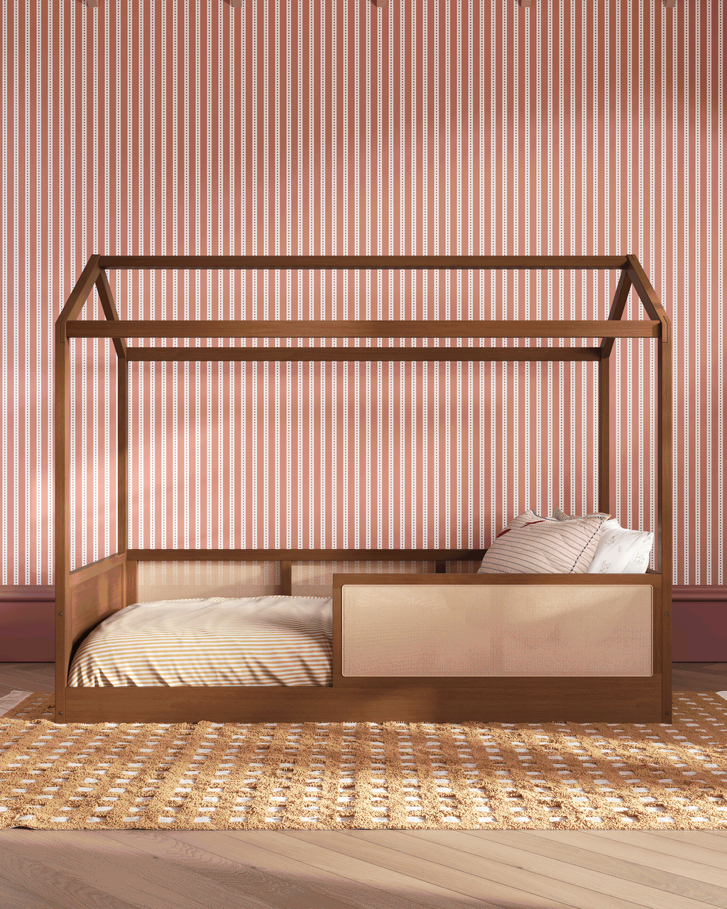 Our House Kids Bed | Convertible Montessori Floor Bed to Twin