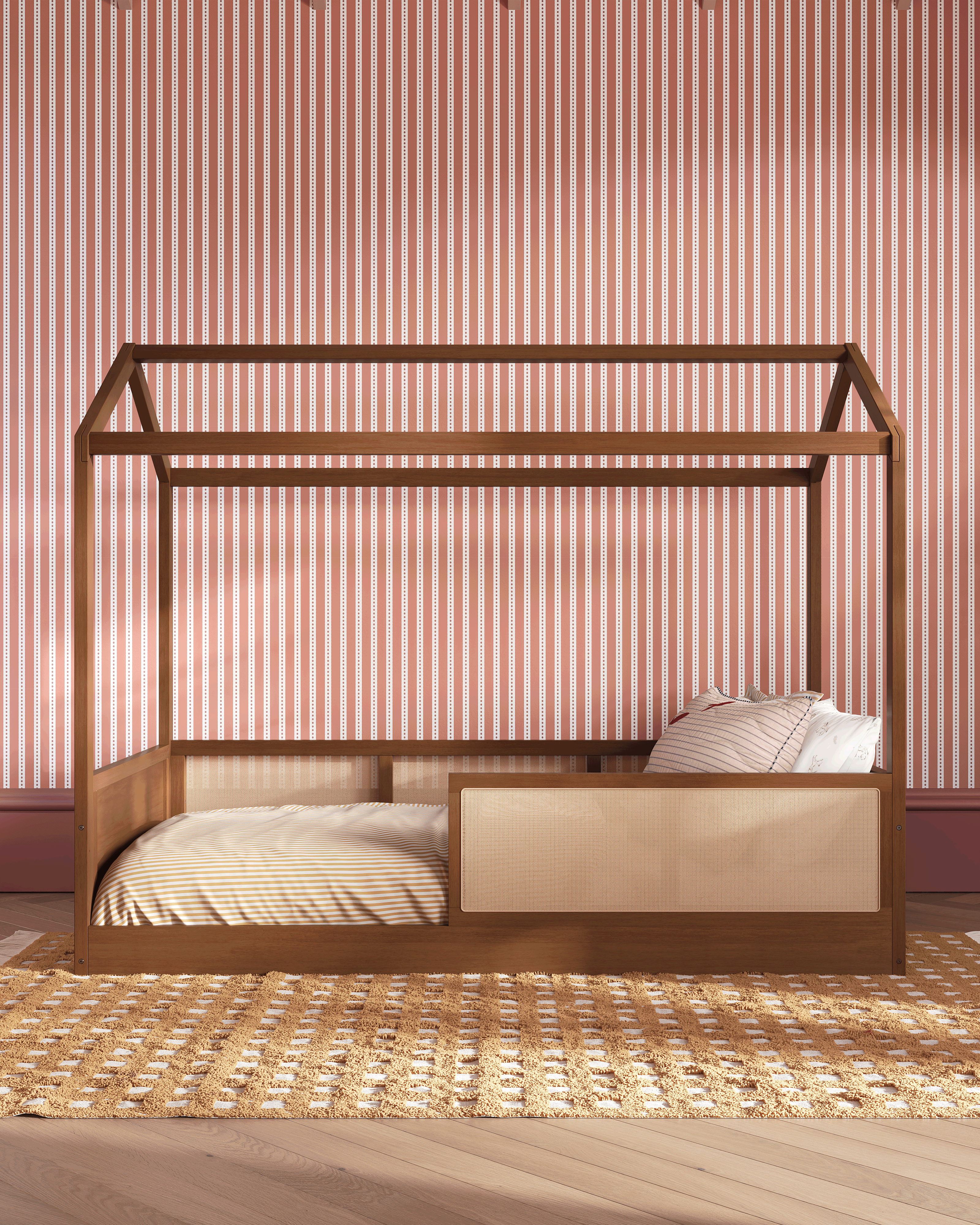 Our House Kids Bed | Convertible Montessori Floor Bed to Twin