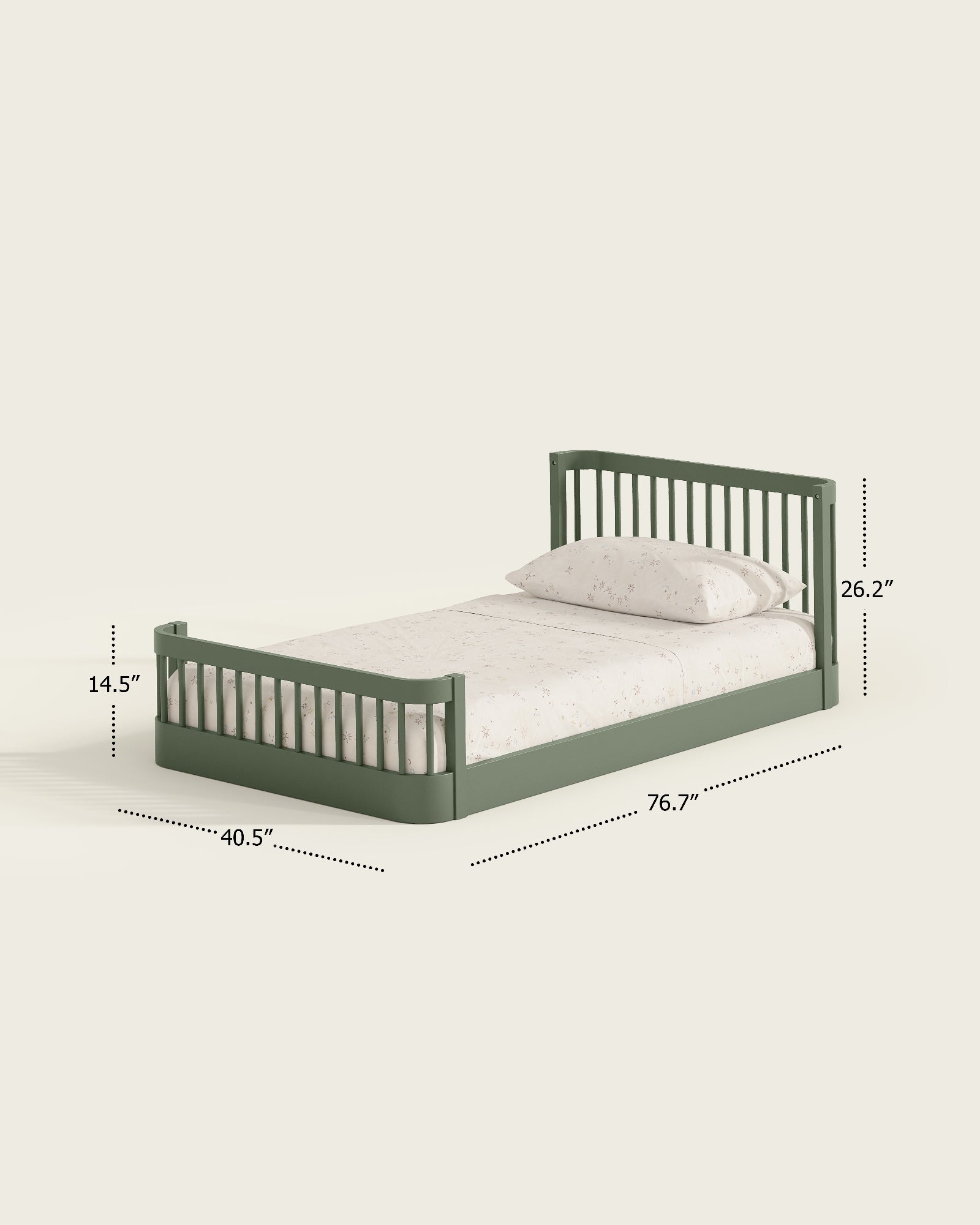 The Wave Kids Bed | Convertible Montessori Floor Bed to Twin