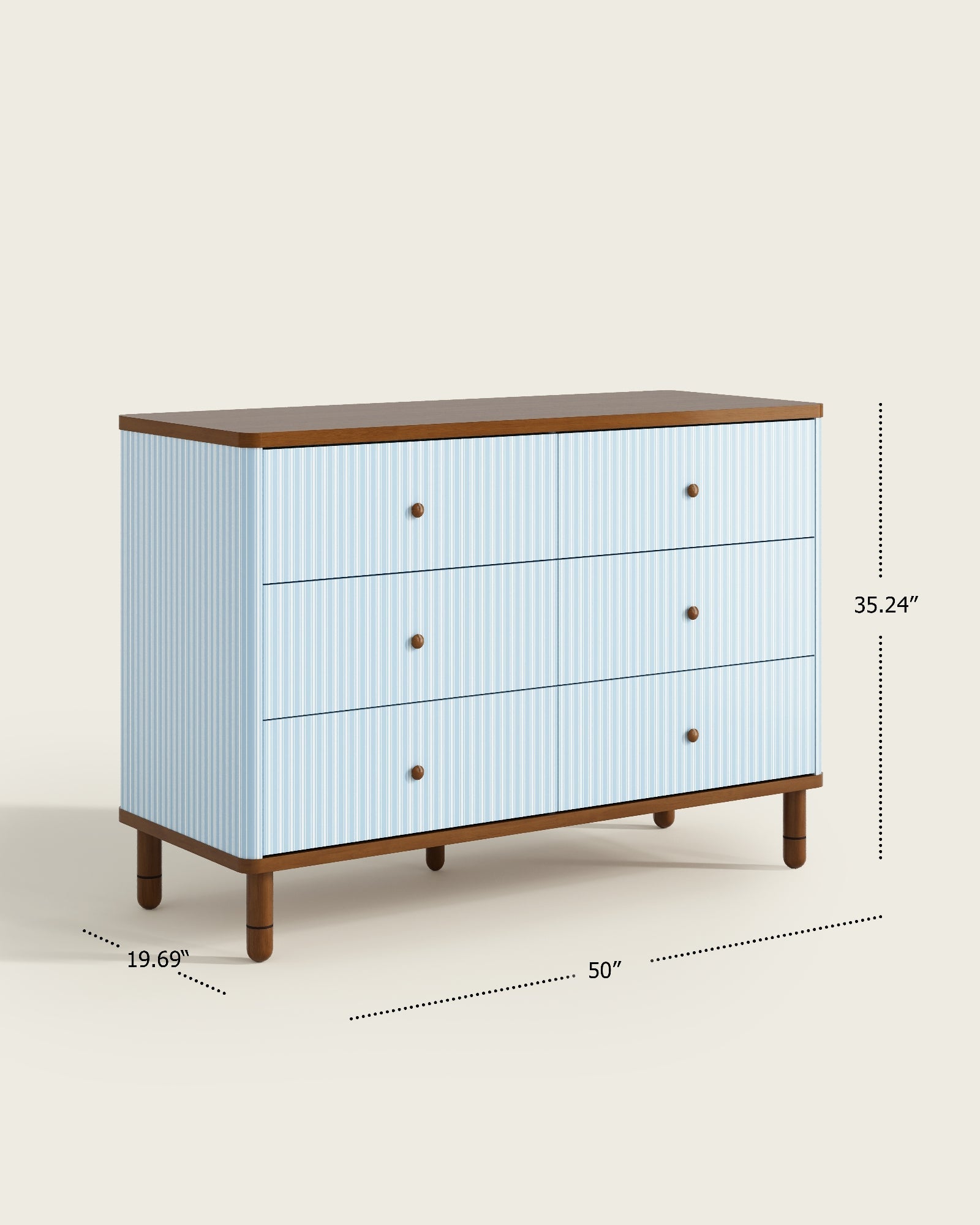 The Cloud 6 Drawer Assembled Dresser