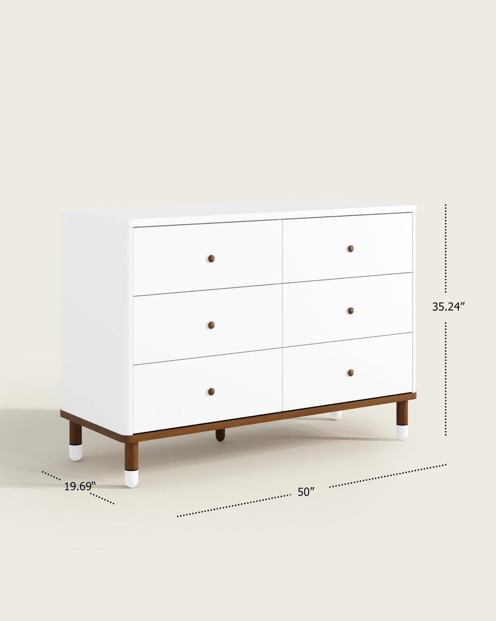 The Cloud 6 Drawer Assembled Dresser