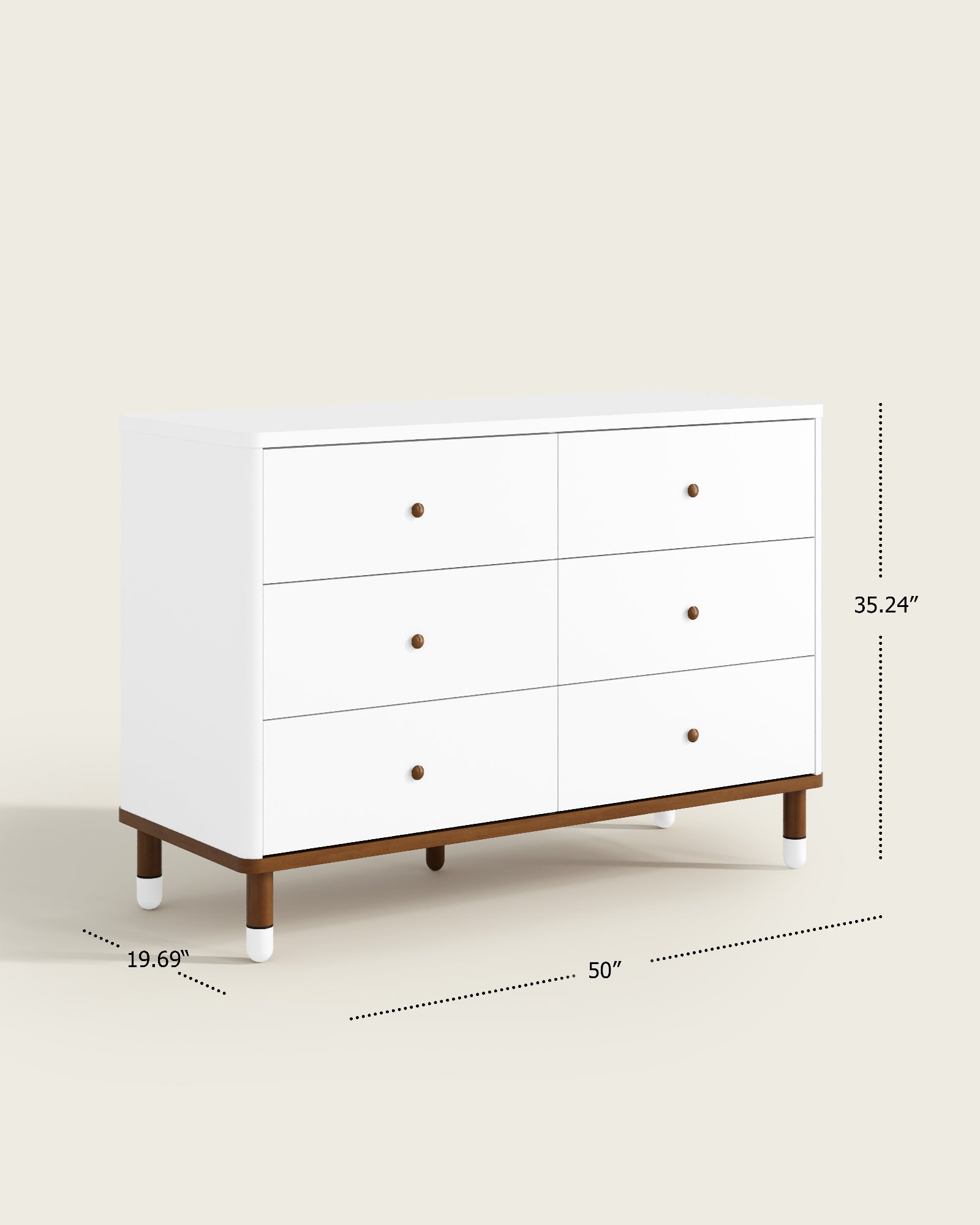 The Cloud 6 Drawer Assembled Dresser