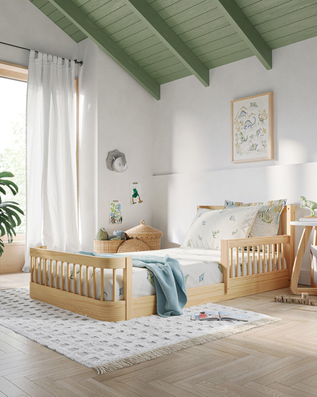 The Wave Kids Bed | Convertible Montessori Floor Bed to Twin